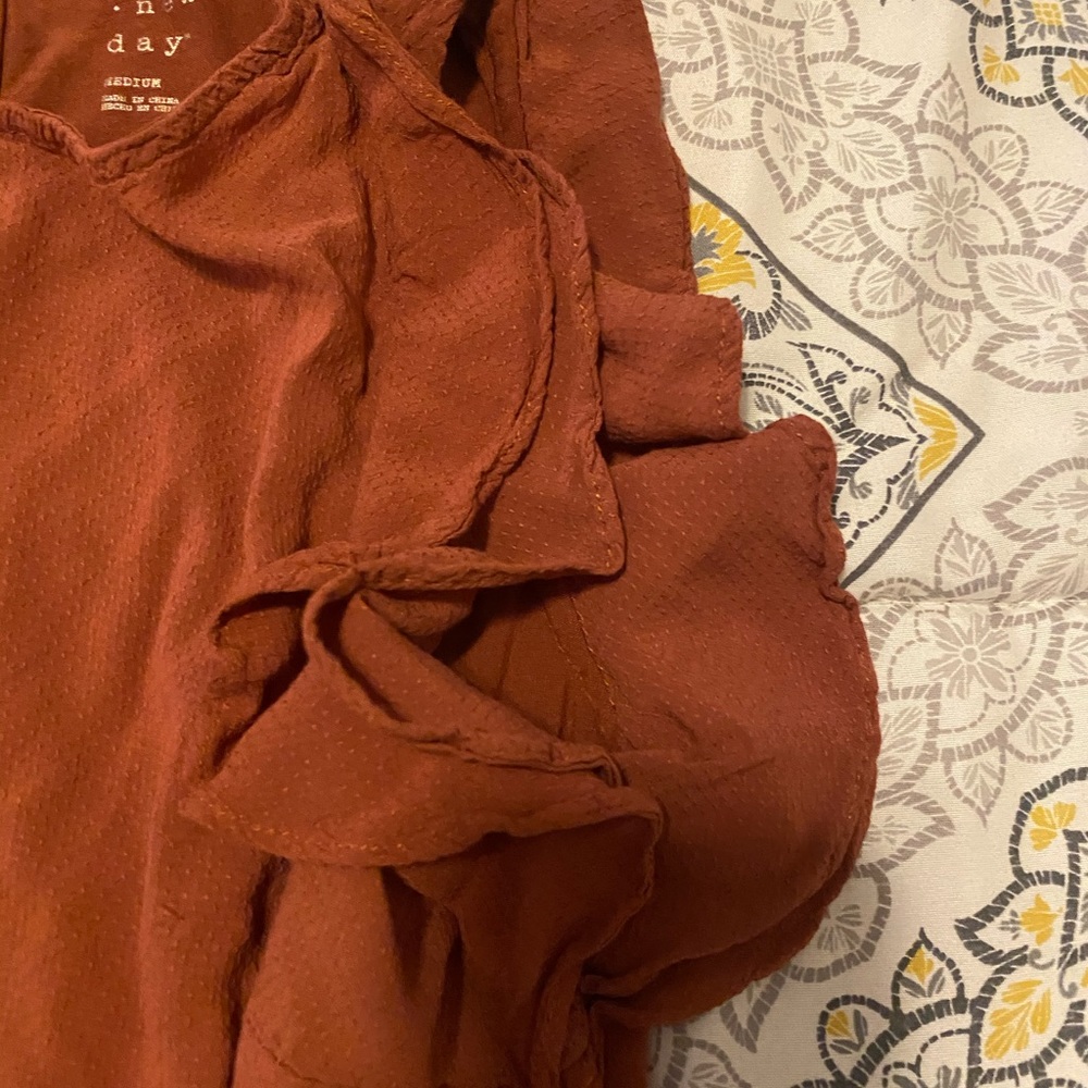 Rust colored tank blouse - Picture 2 of 5
